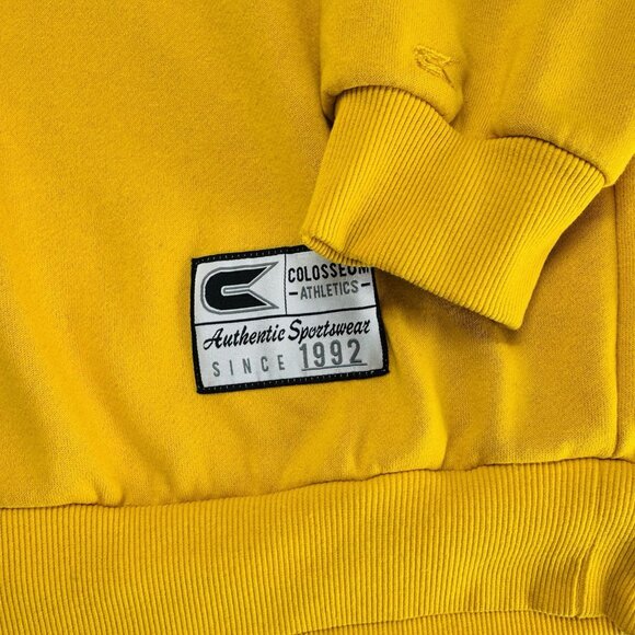 West Virginia Mountaineers Embroidered Sweatshirt Mens XXL Yellow Colosseum - Picture 5 of 9